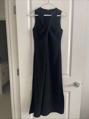 Theory Classic Black Sleeveless Evening Dress